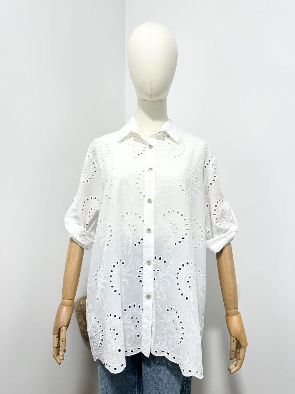 Grossiste Maëlys Paris - Chemise broderie en 100% coton