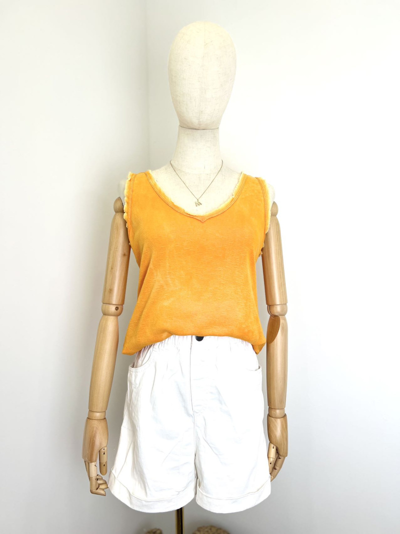 Grossiste Maëlys Paris - Débardeur en coton délavage vintage