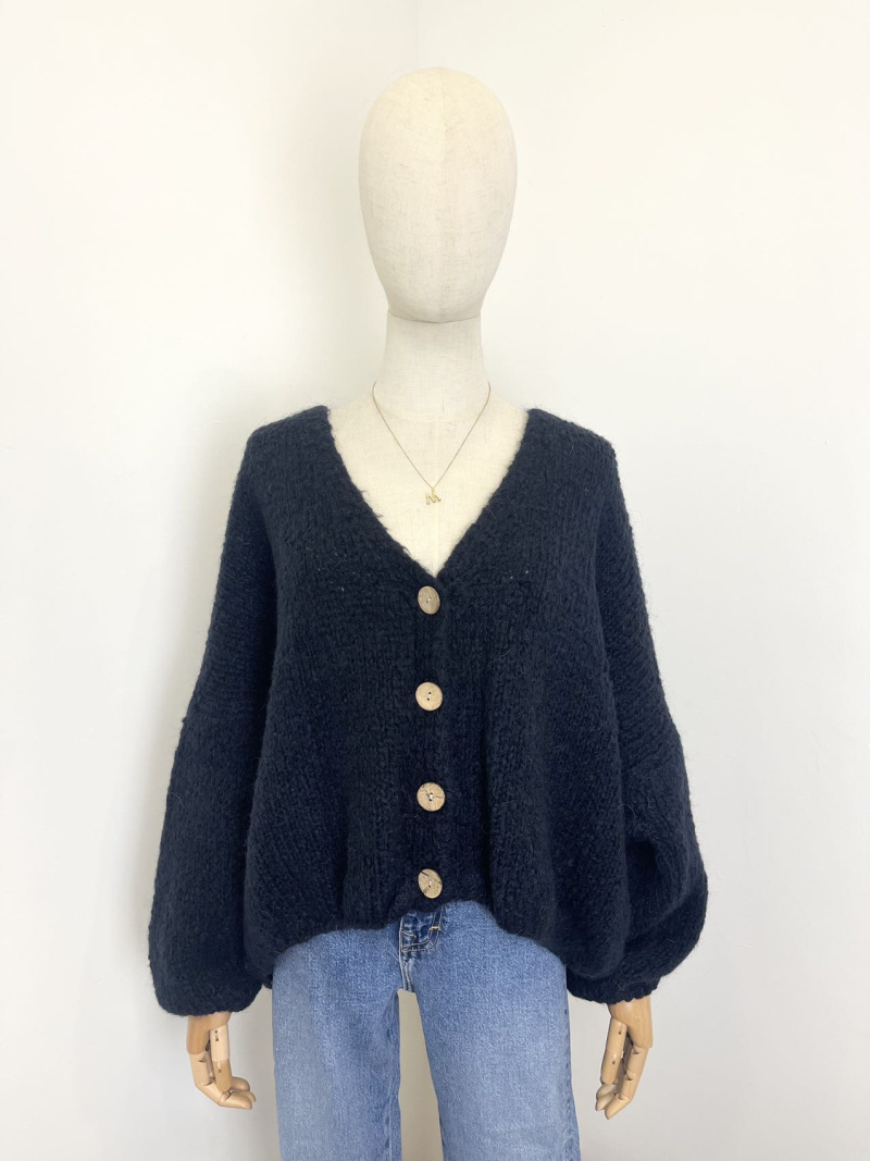 Grossiste Maëlys Paris - Gilet oversized en 10% mohair