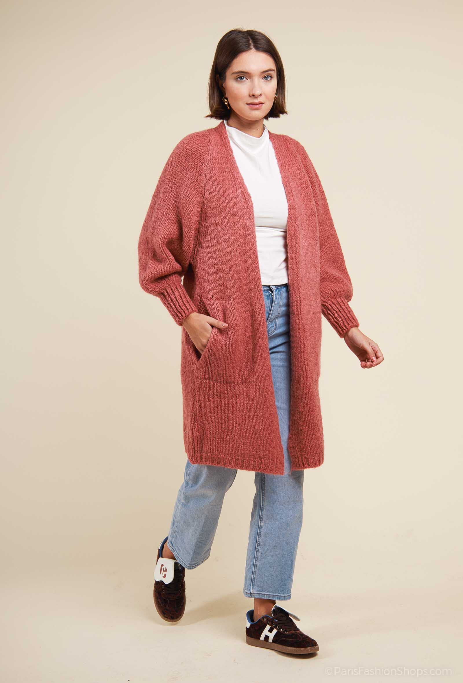 Grossiste Maëlys Paris - Gilet mi long en 10% de mohair