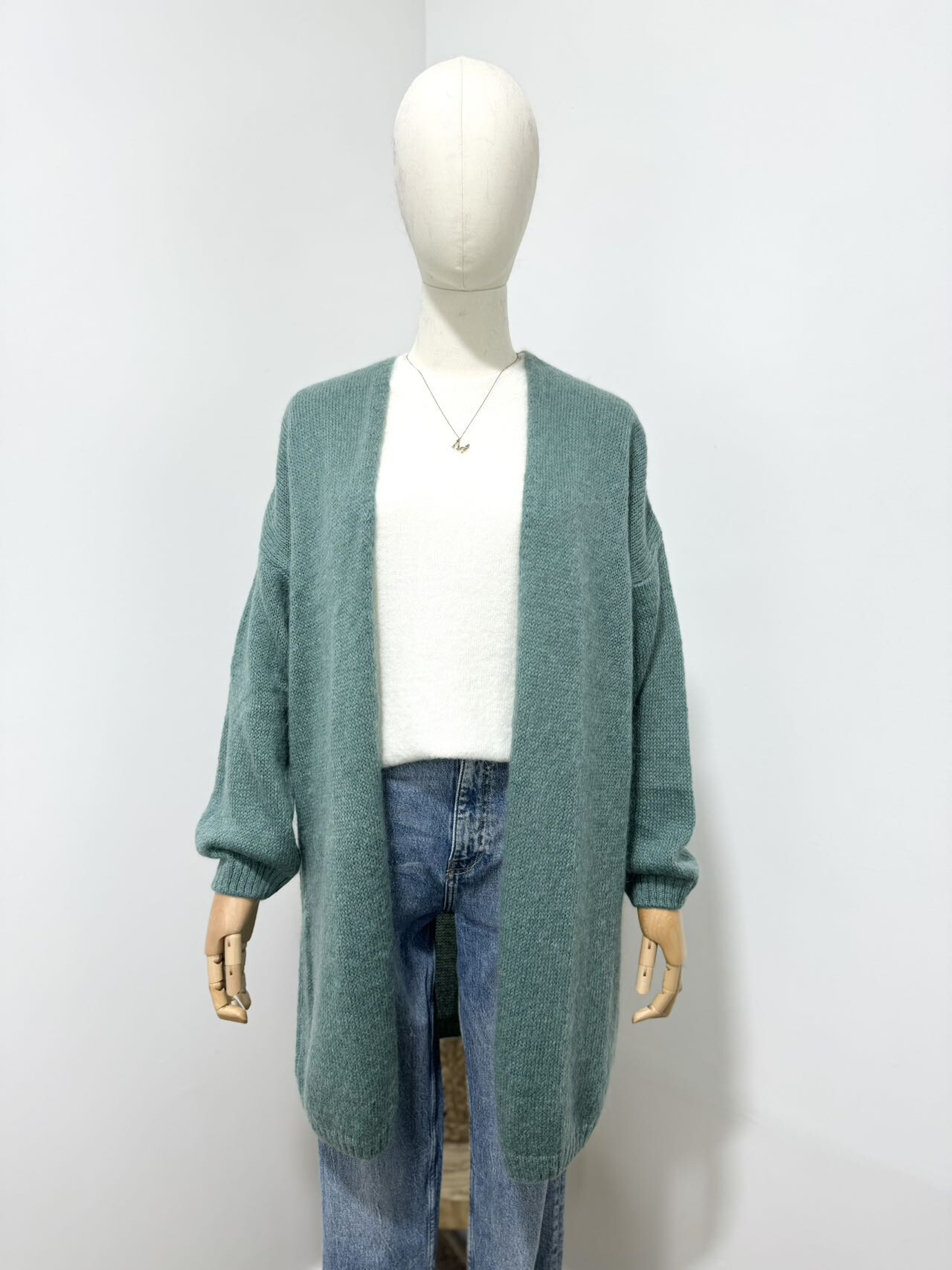 Grossiste Maëlys Paris - Gilet ouvert mi long en 30% mohair