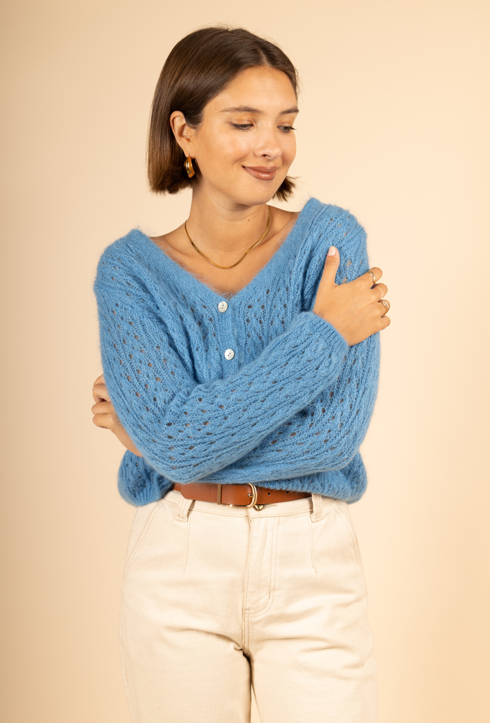 Wholesaler Maëlys Paris - Openwork mohair vest