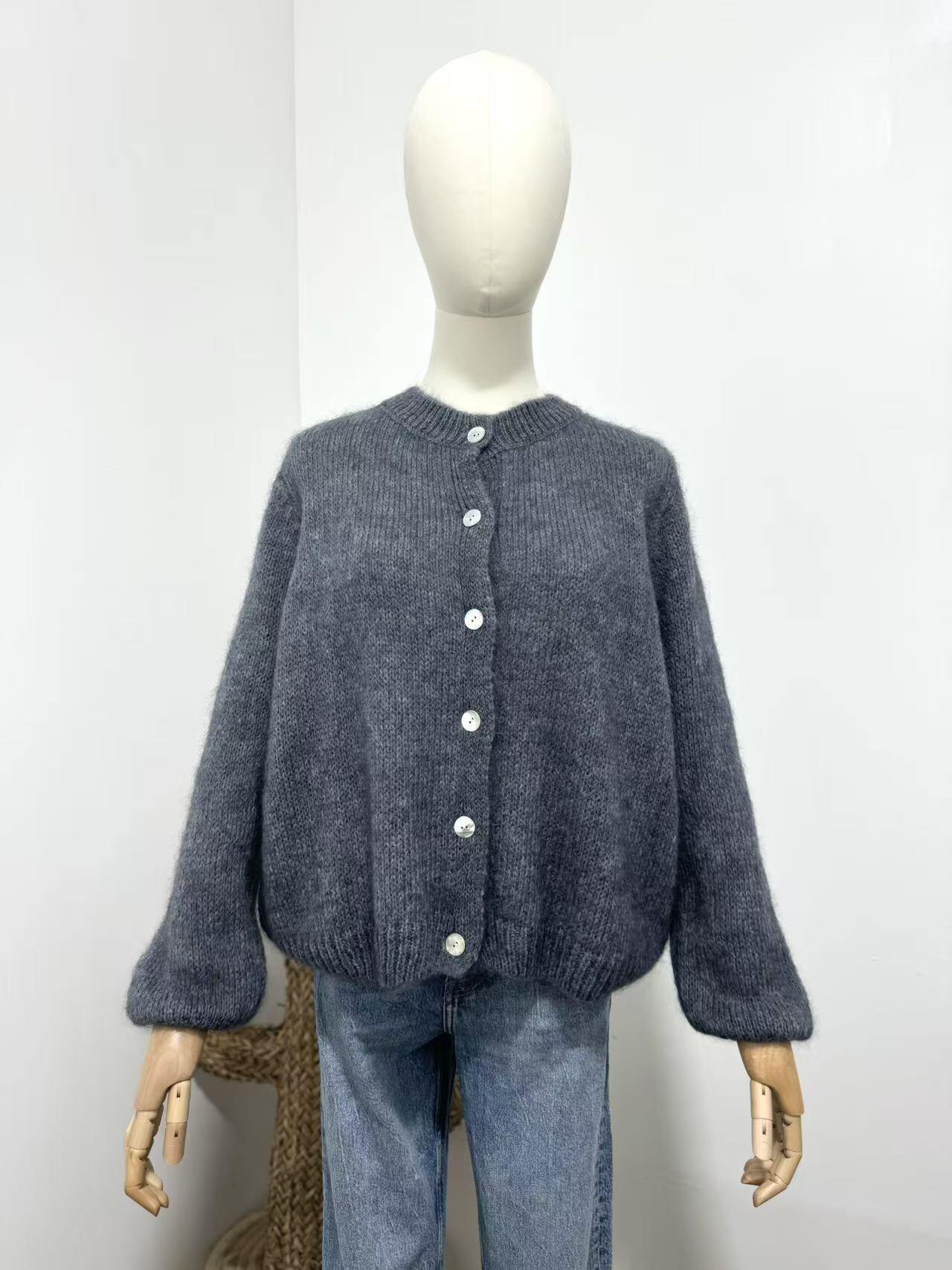 Mayorista Maëlys Paris - Cárdigan de mohair con cuello redondo