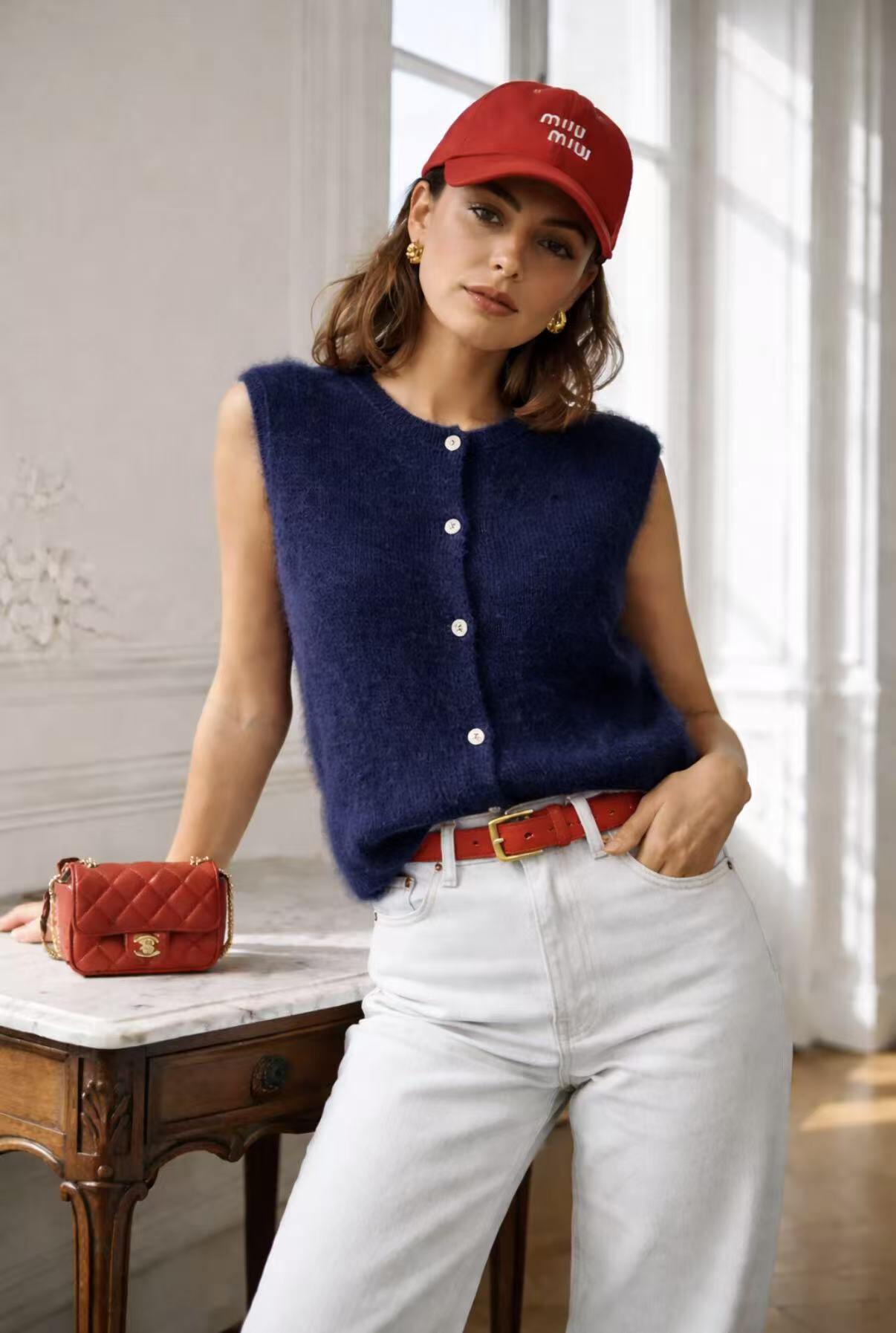 Wholesaler Maëlys Paris - Sleeveless fluffy mohair vest