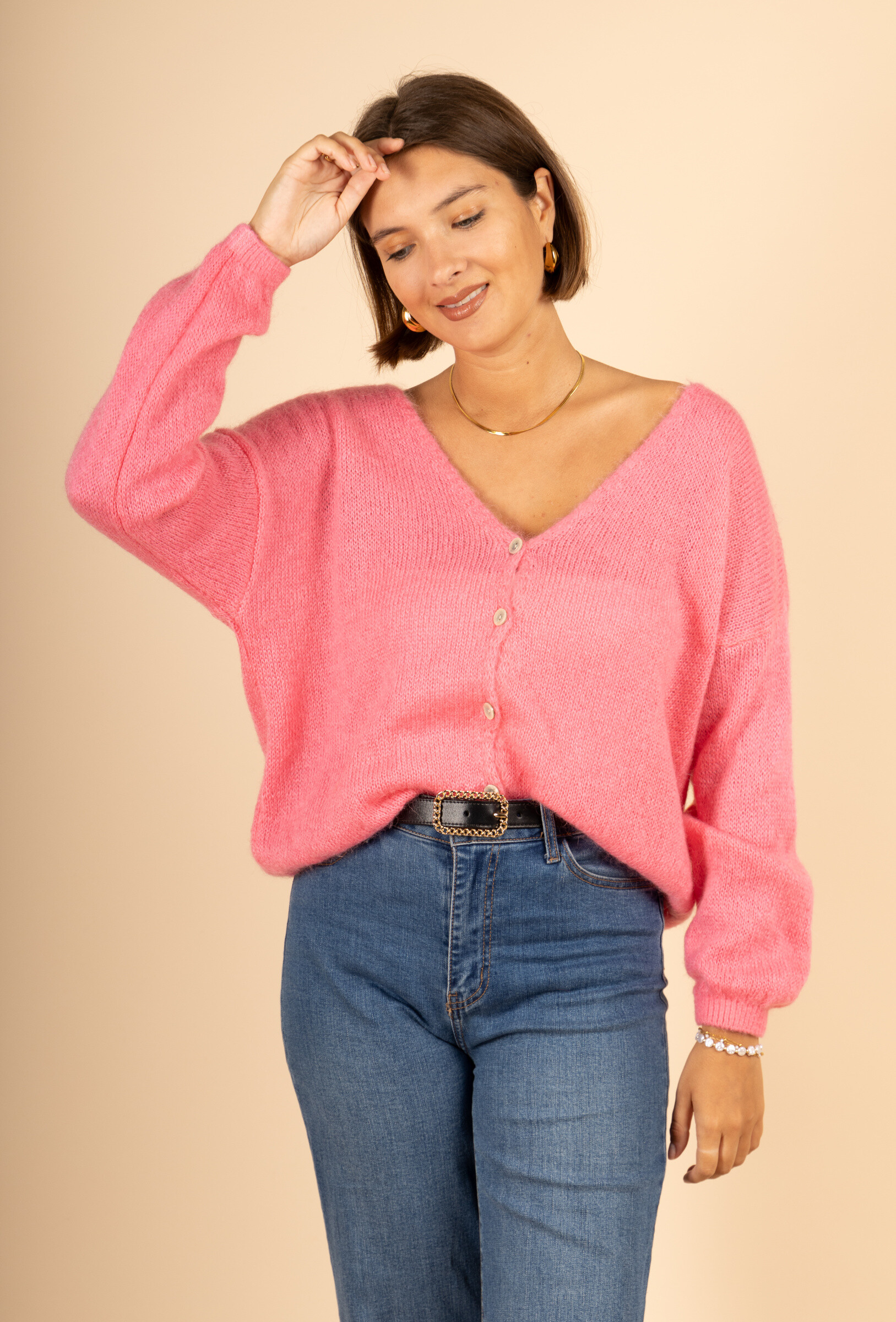 Grossista Maëlys Paris - Gilet reversibile in mohair 30%.