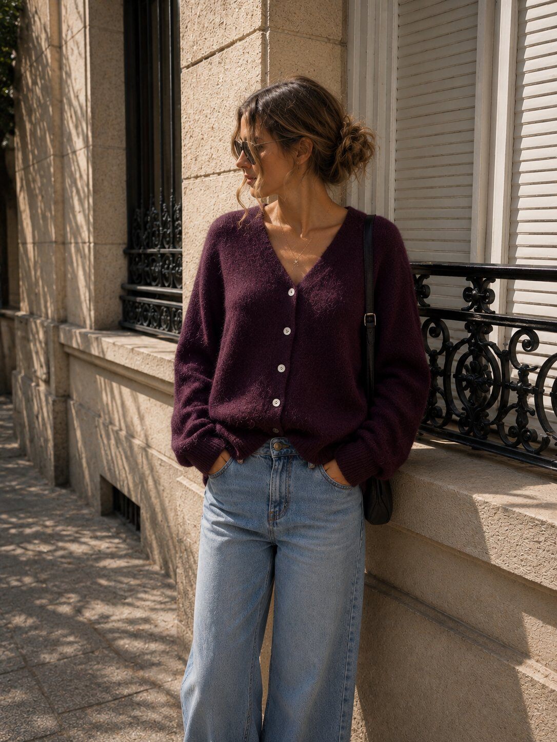 Mayorista Maëlys Paris - Cárdigan de Alpaca Superfina con Cuello en V