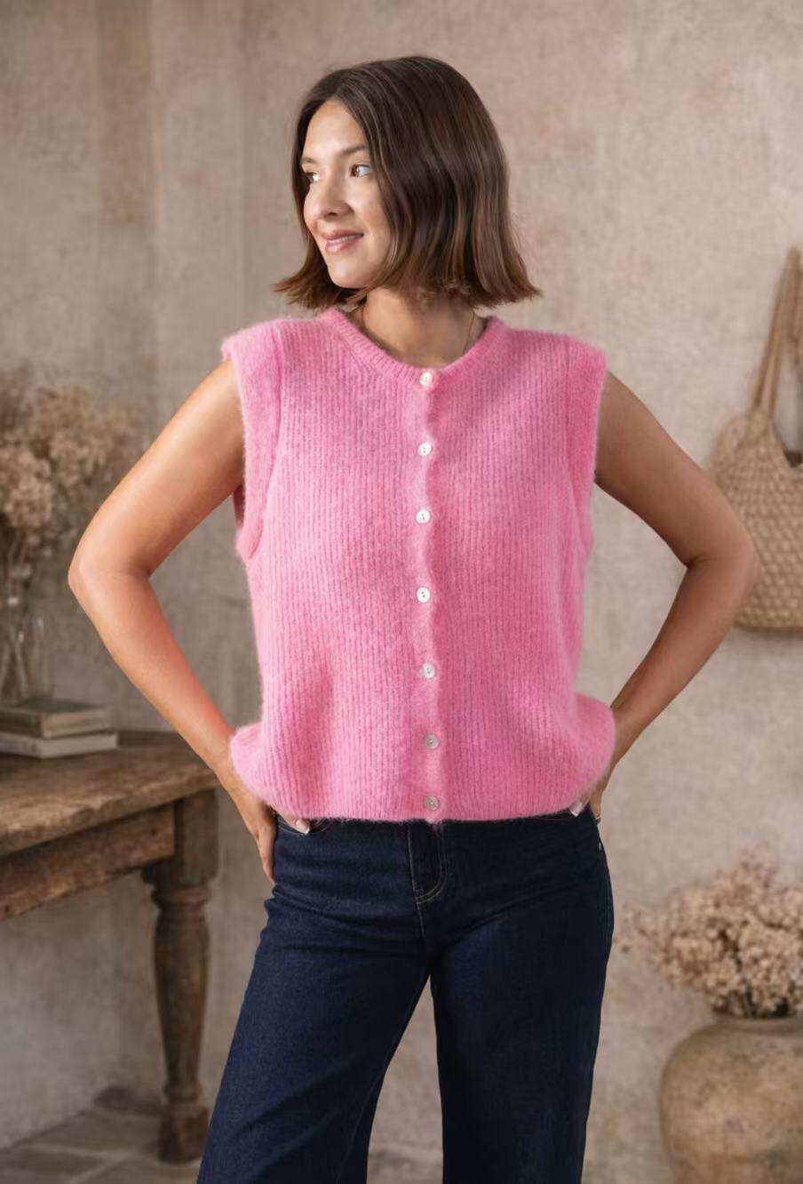 Wholesaler Maëlys Paris - Sleeveless baby alpaca vest