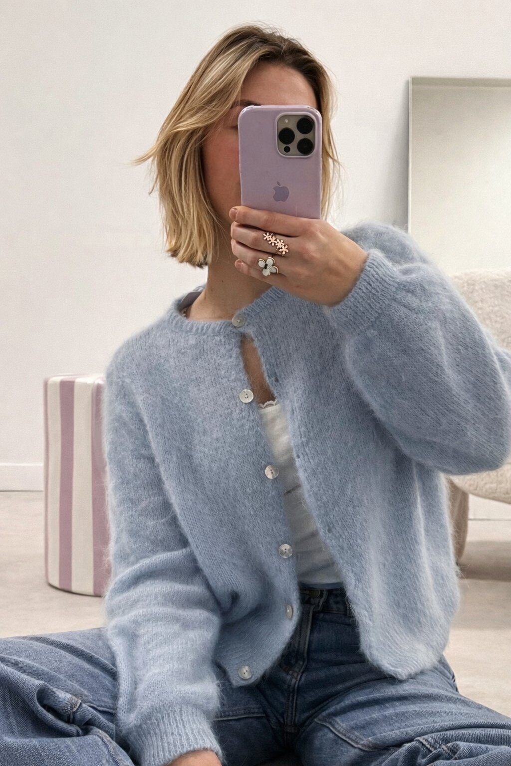 Wholesaler Maëlys Paris - Fluffy Mohair Cardigan