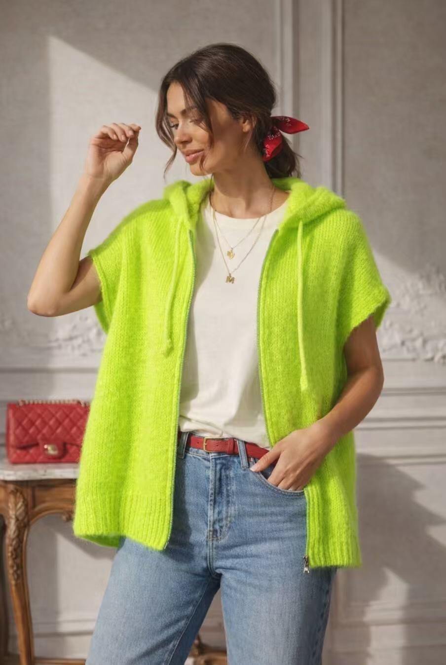 Wholesaler Maëlys Paris - Mohair zip-up hoodie