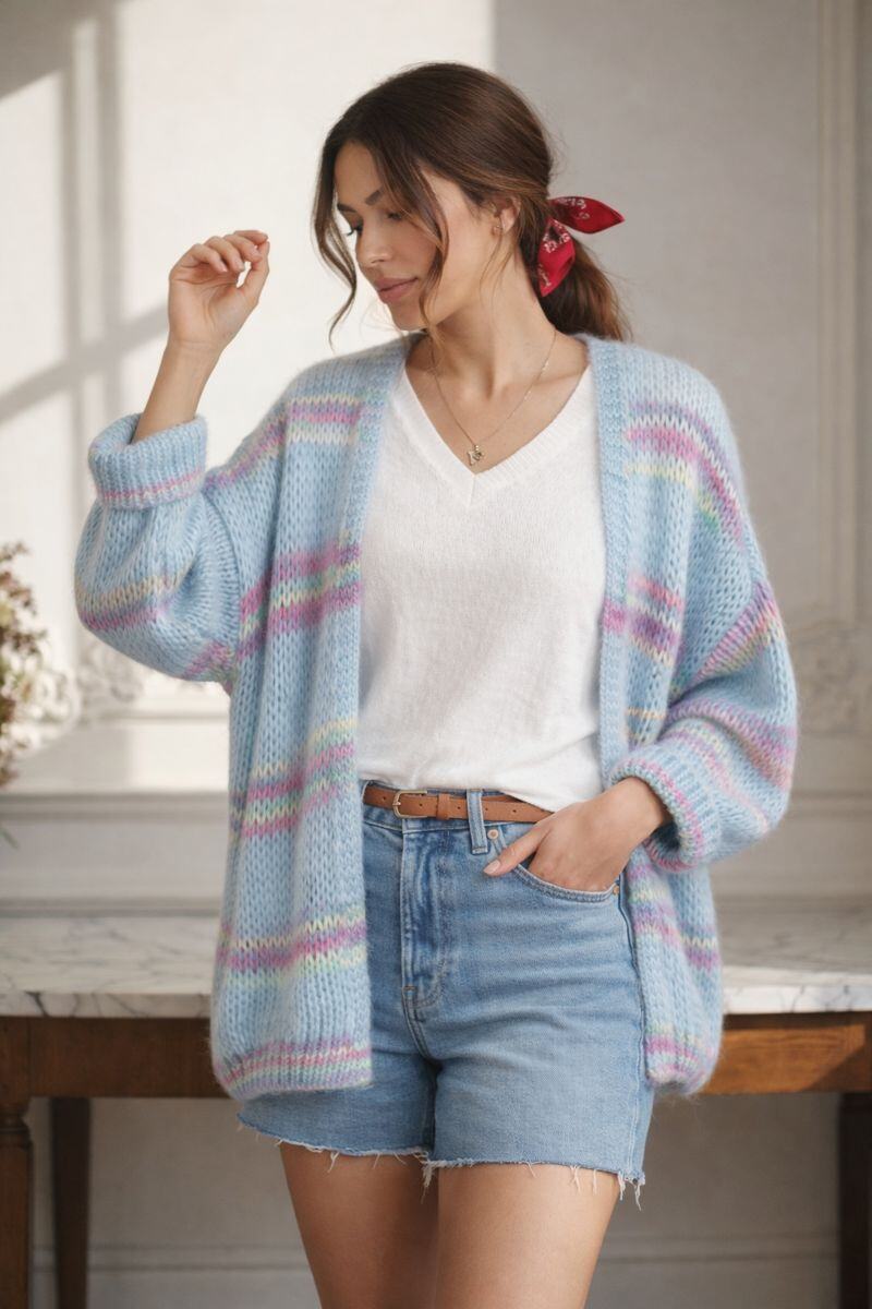 Mayorista Maëlys Paris - Cárdigan de mohair colorido
