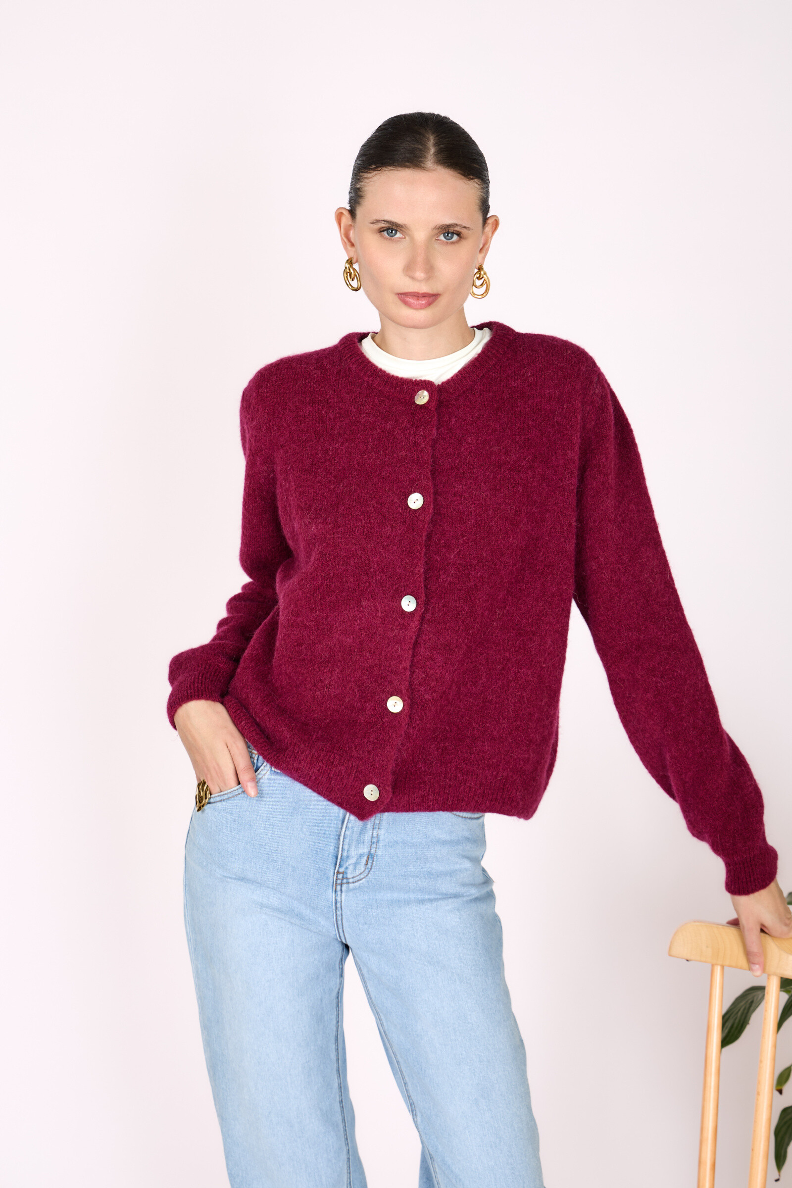 Grossista Maëlys Paris - Cardigan girocollo in alpaca superfine