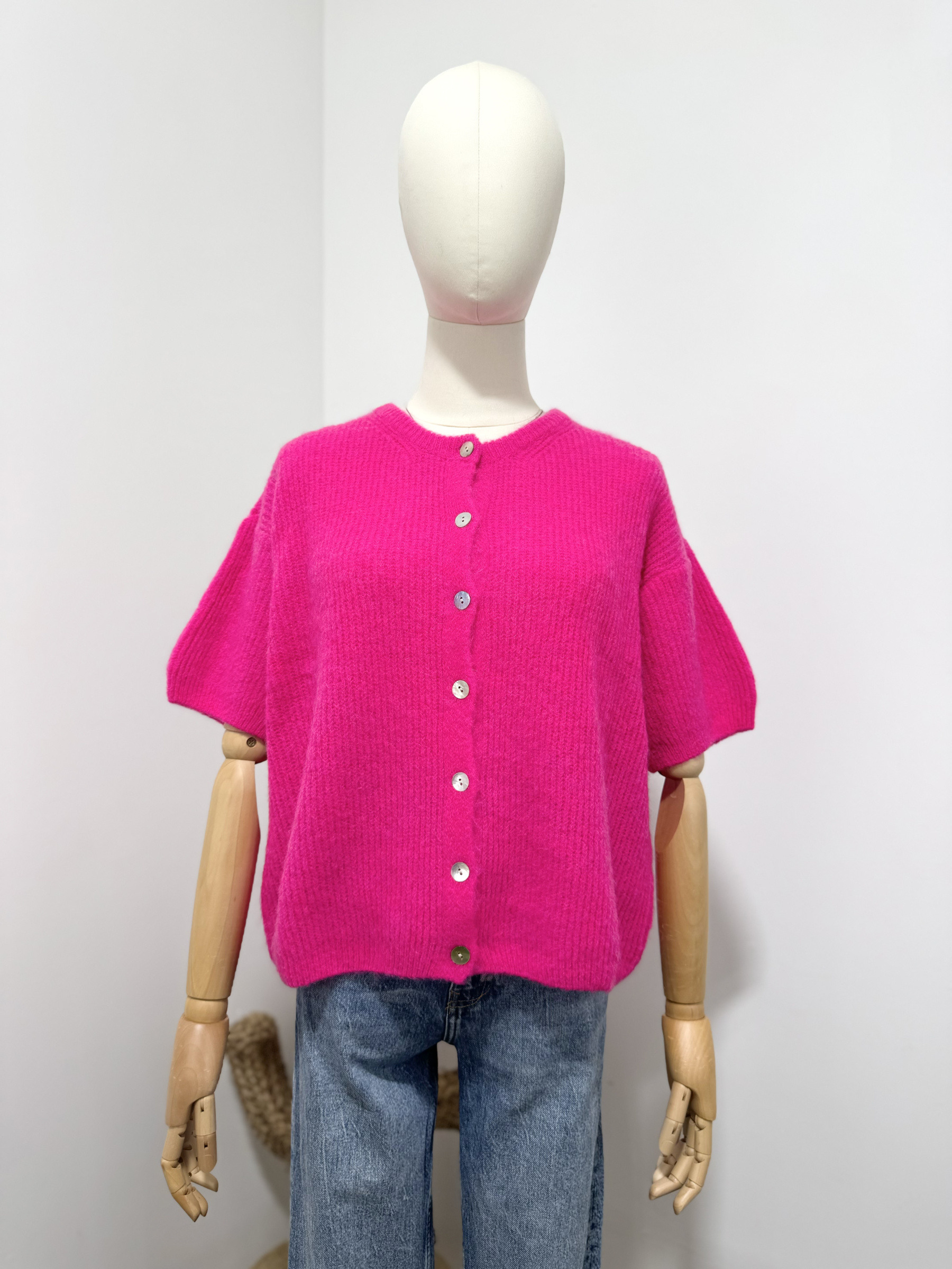 Grossiste Maëlys Paris - Gilet manches courtes en 30% baby alpaga