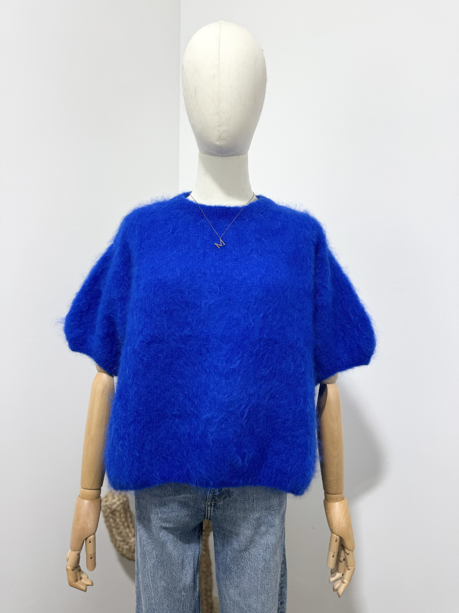 Wholesaler Maëlys Paris - Round neck sweater in 80% kid mohair