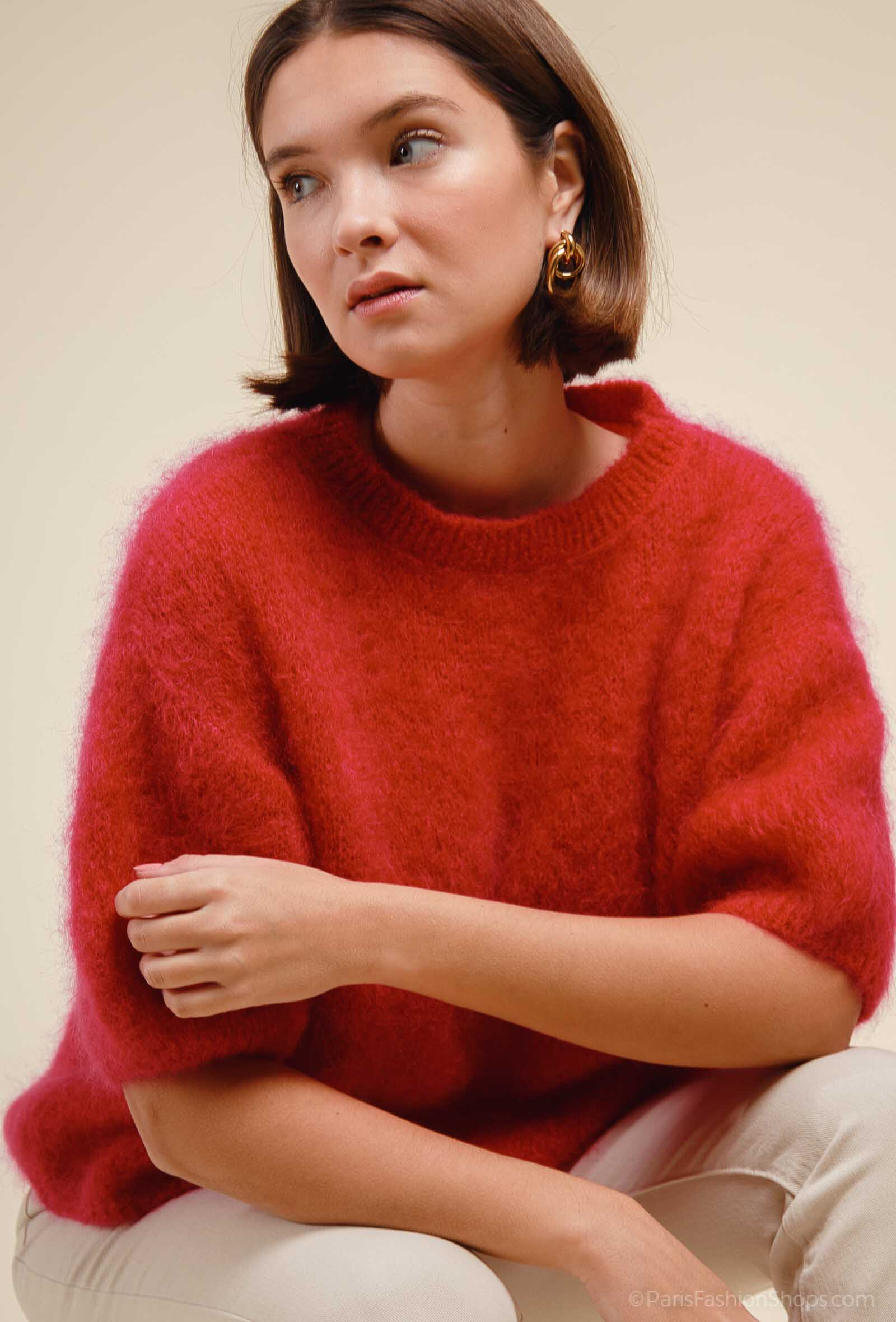 Grossiste Maëlys Paris - Pull col rond en 80% kid mohair