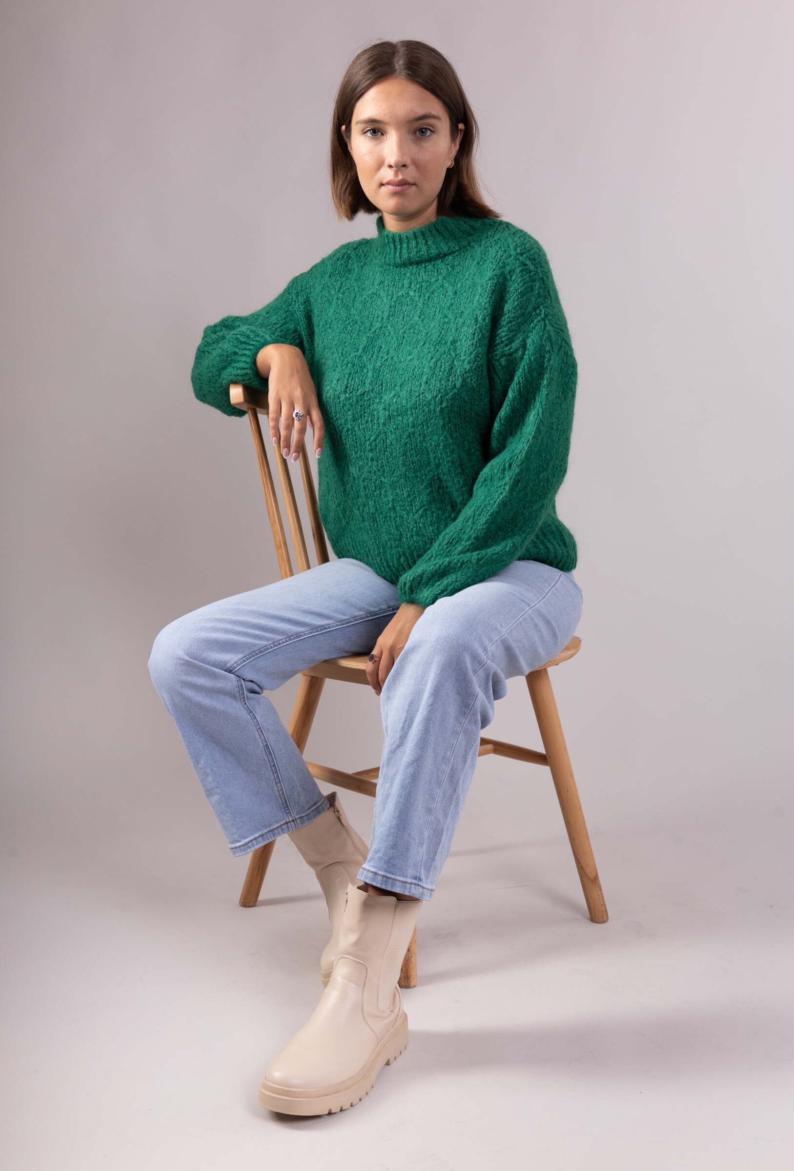 Grossiste Maëlys Paris - Pull col montant en 30% mohair