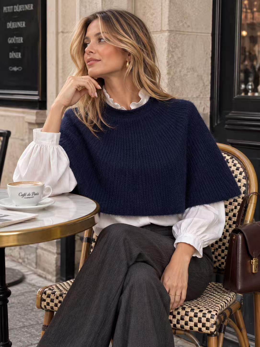 Grossiste Maëlys Paris - Poncho en superfine alpaga court