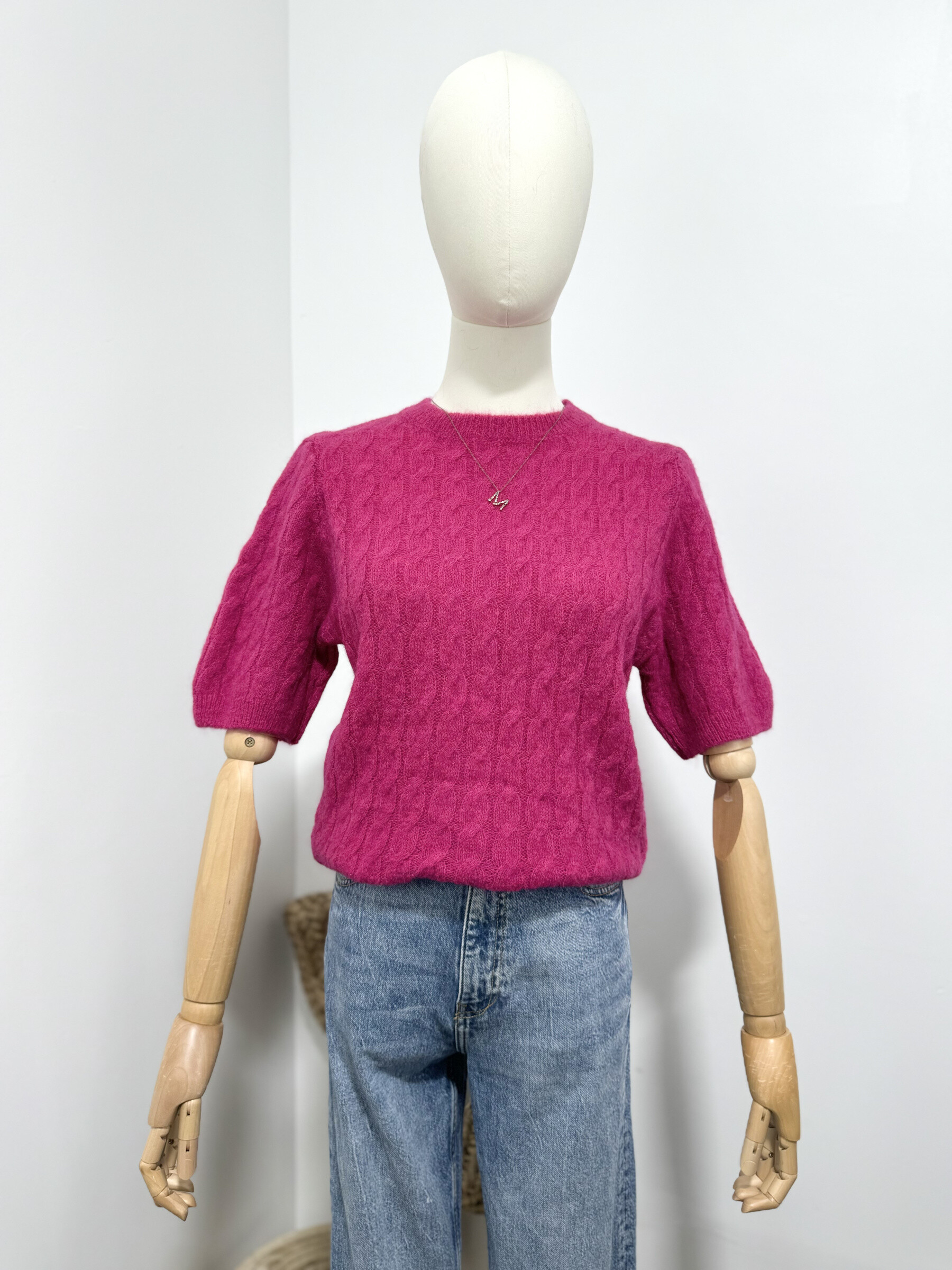 Großhändler Maëlys Paris - Kurzärmeliger verdrehter Pullover aus 20% Mohair