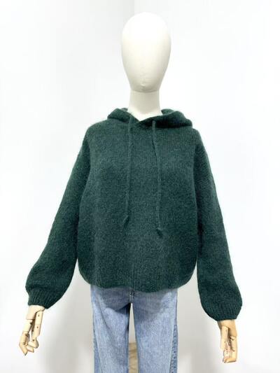 Grossiste Maëlys Paris - Pull en kid mohair à capuche Grossiste Maëlys Paris - Pull en kid mohair à capuche