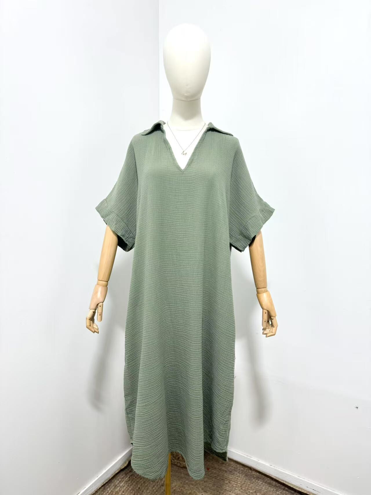 Mayorista Maëlys Paris - Vestido largo en una gasa de algodón 100%