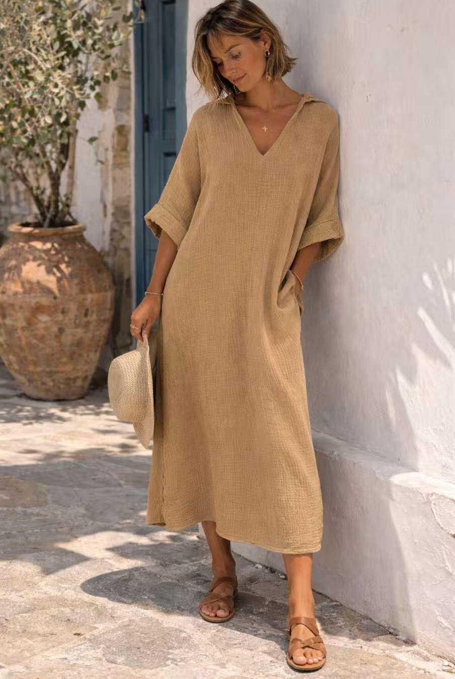 Grossiste Maëlys Paris - Robe longue en gaze de coton