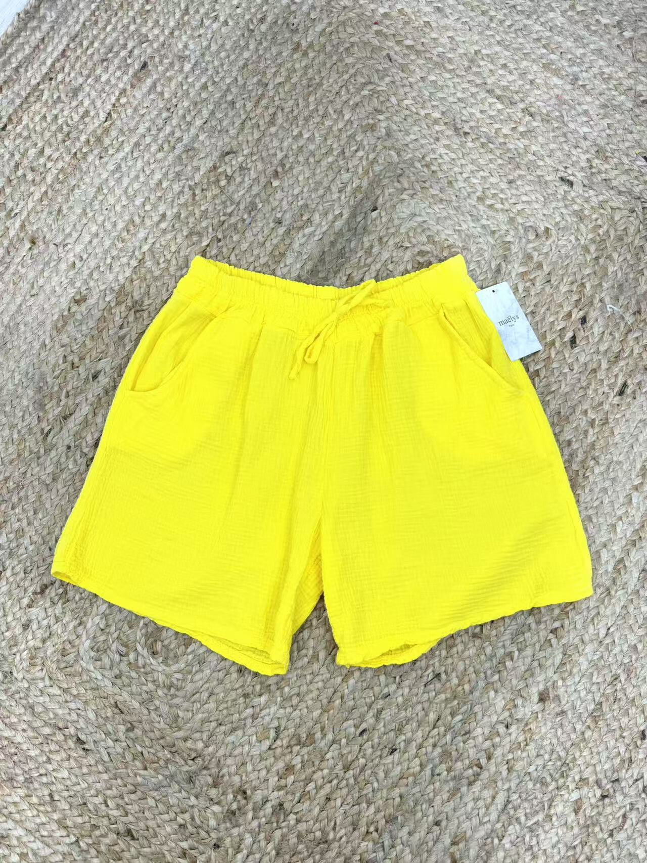 Grossiste Maëlys Paris - Short en 100% coton gaze
