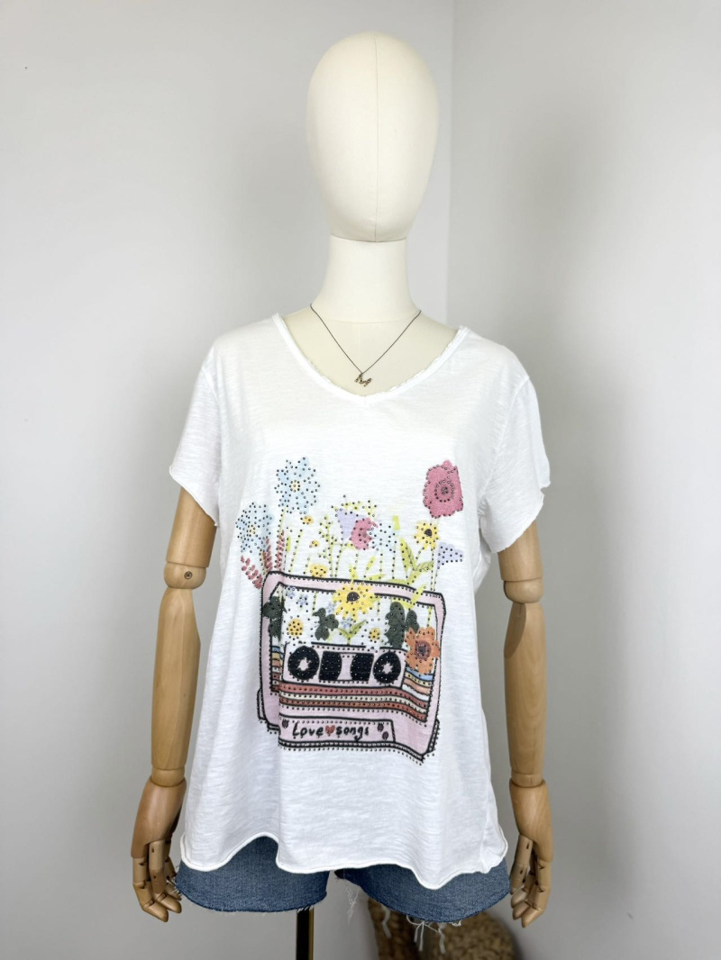 Grossiste Maëlys Paris - T-shirt imprimé "LOVE SONGS"