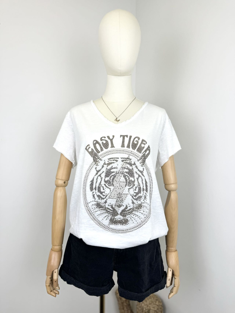 Grossiste Maëlys Paris - T-shirt imprimé "EASY TIGER"
