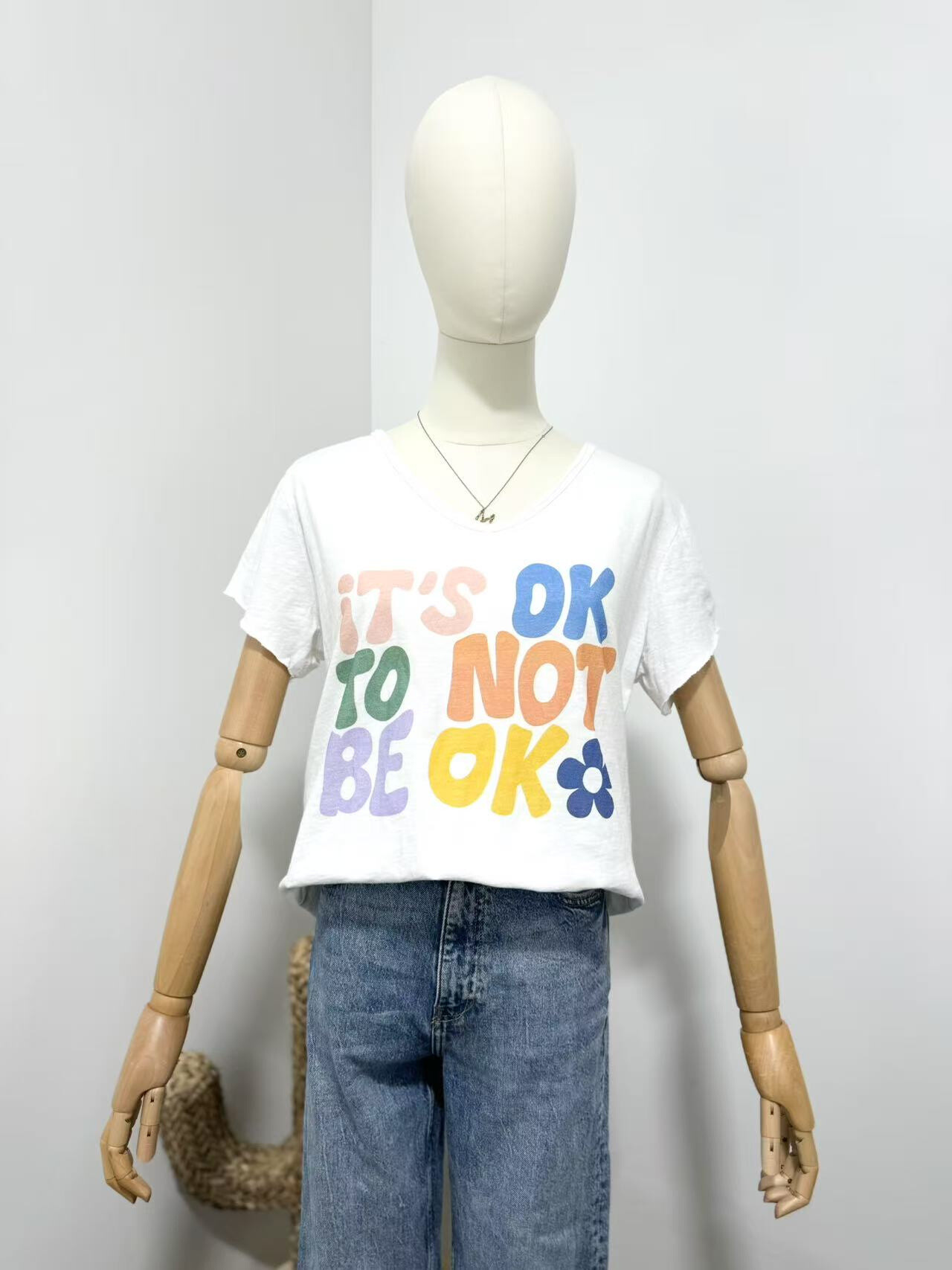 Grossiste Maëlys Paris - T-shirt imprimée " IT'S OK TO NOT BE OK "
