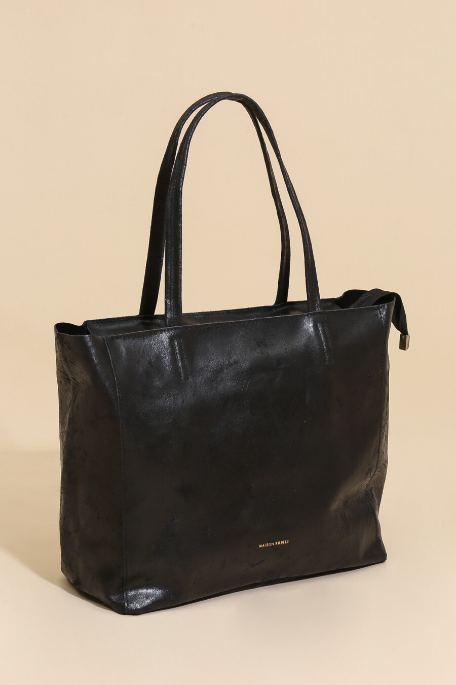 Wholesaler Maison Fanli - Rectangle tote bag Aged leather