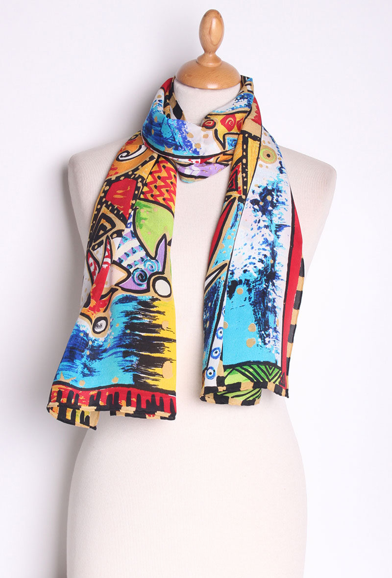 Grossiste Maison Fanli - Foulard en crêpe de soie