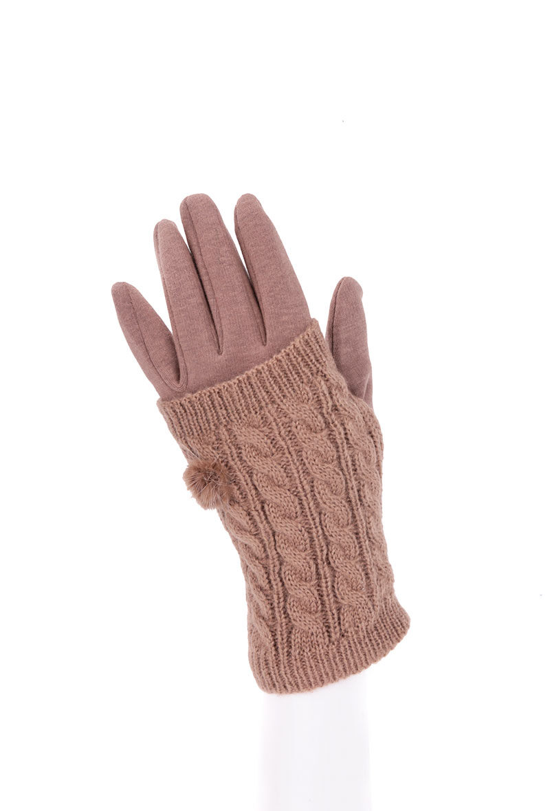 Großhändler Maison Fanli - 3-in-1-Handschuh/Fäustling mit Pompons