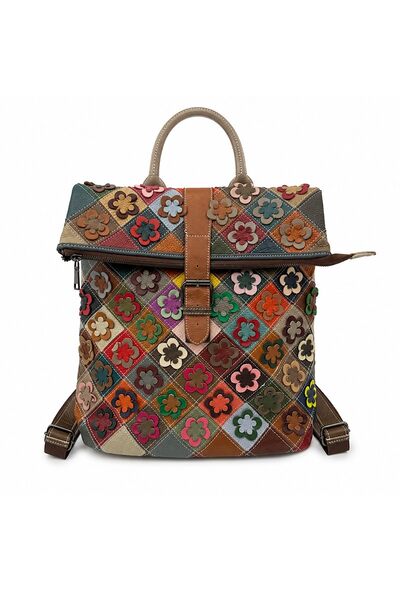 Wholesaler Maison Gallantry - MG Diamond Patchwork Backpack Wholesaler Maison Gallantry - MG Diamond Patchwork Backpack