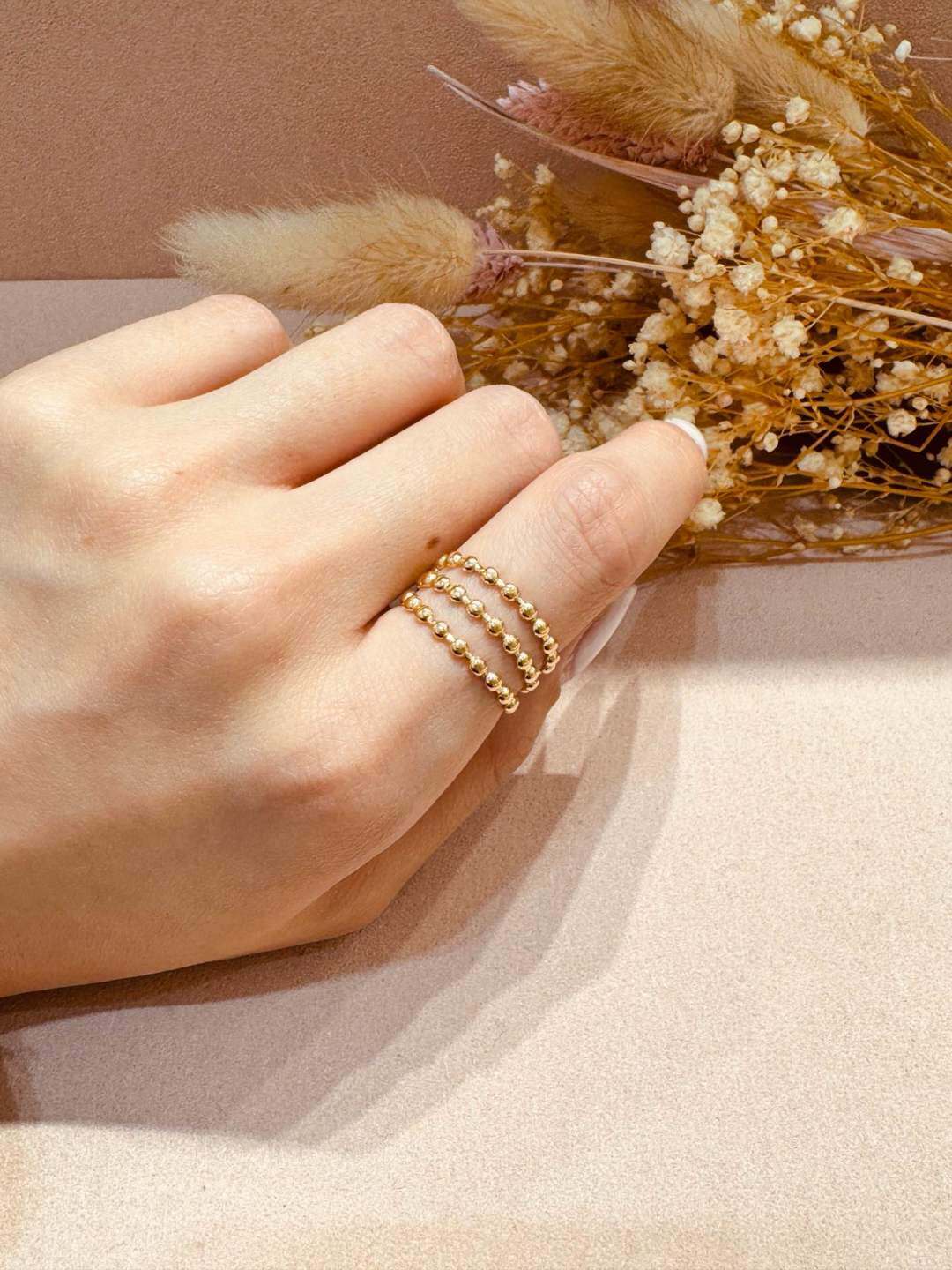 Grossiste MAISON OKAMI - Bague en acier inoxydable à design élégant avec maillons et perles