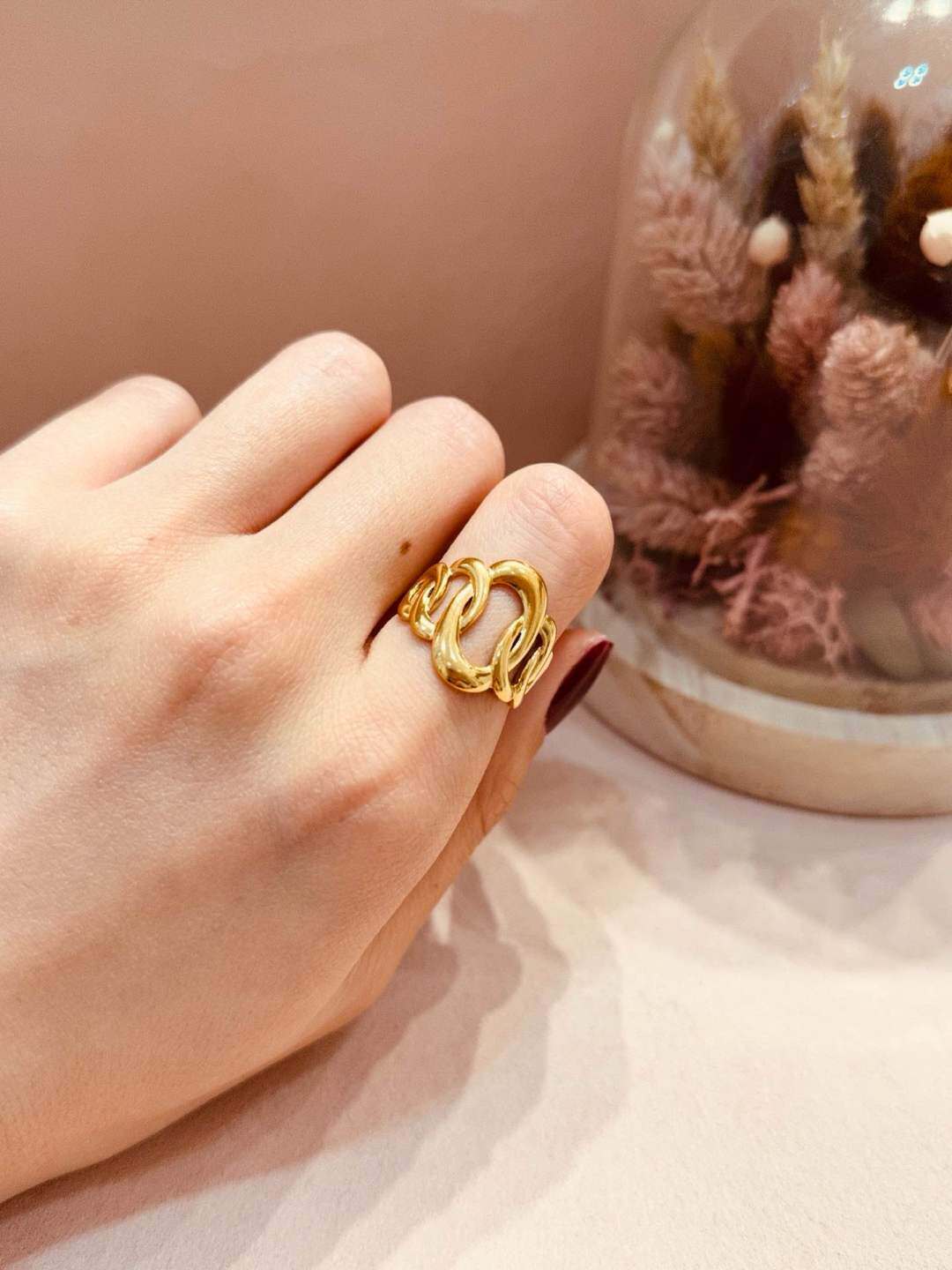 Wholesaler MAISON OKAMI - Stainless Steel Ring with Intertwined Design