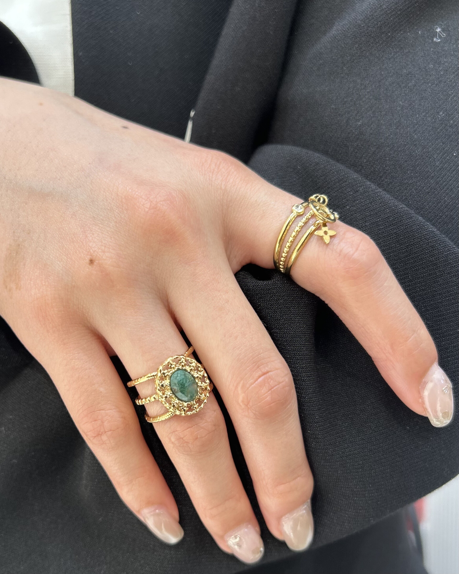 Grossiste MAISON OKAMI - Bague pierre naturelle et acier inoxydable – Élégance minérale