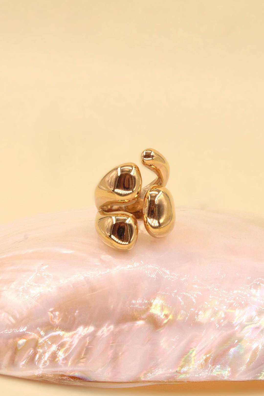 Grossiste MAISON OKAMI - Bague Acier Inoxydable Formes Organiques