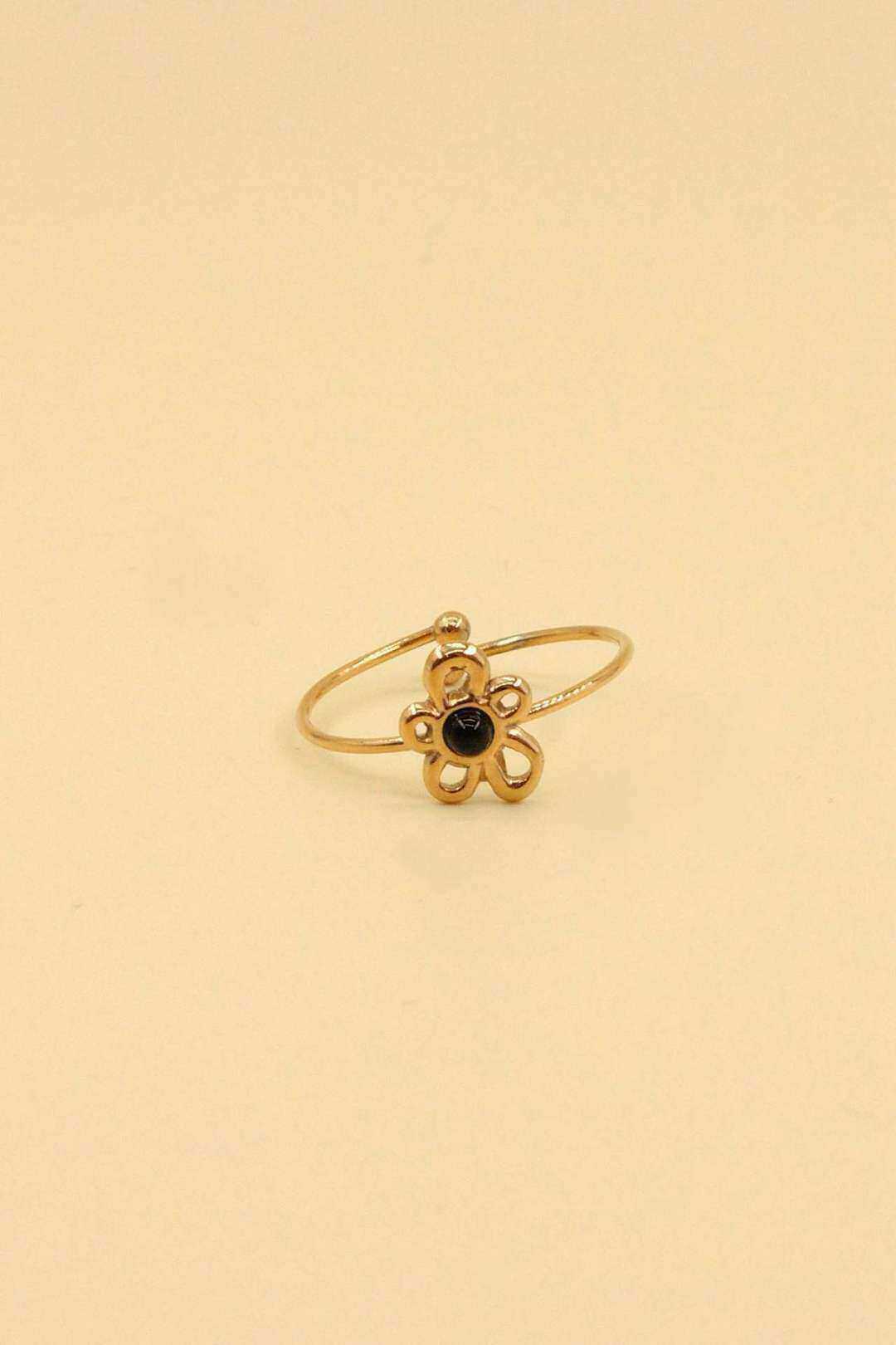 Grossiste MAISON OKAMI - Bague Fleur Pendentif Pierre Naturelle