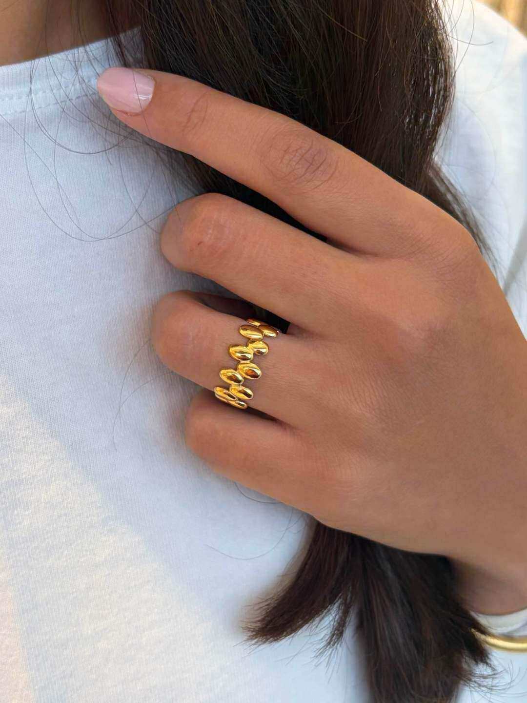 Grossiste MAISON OKAMI - Bague en Acier Inoxydable avec Motif Oval