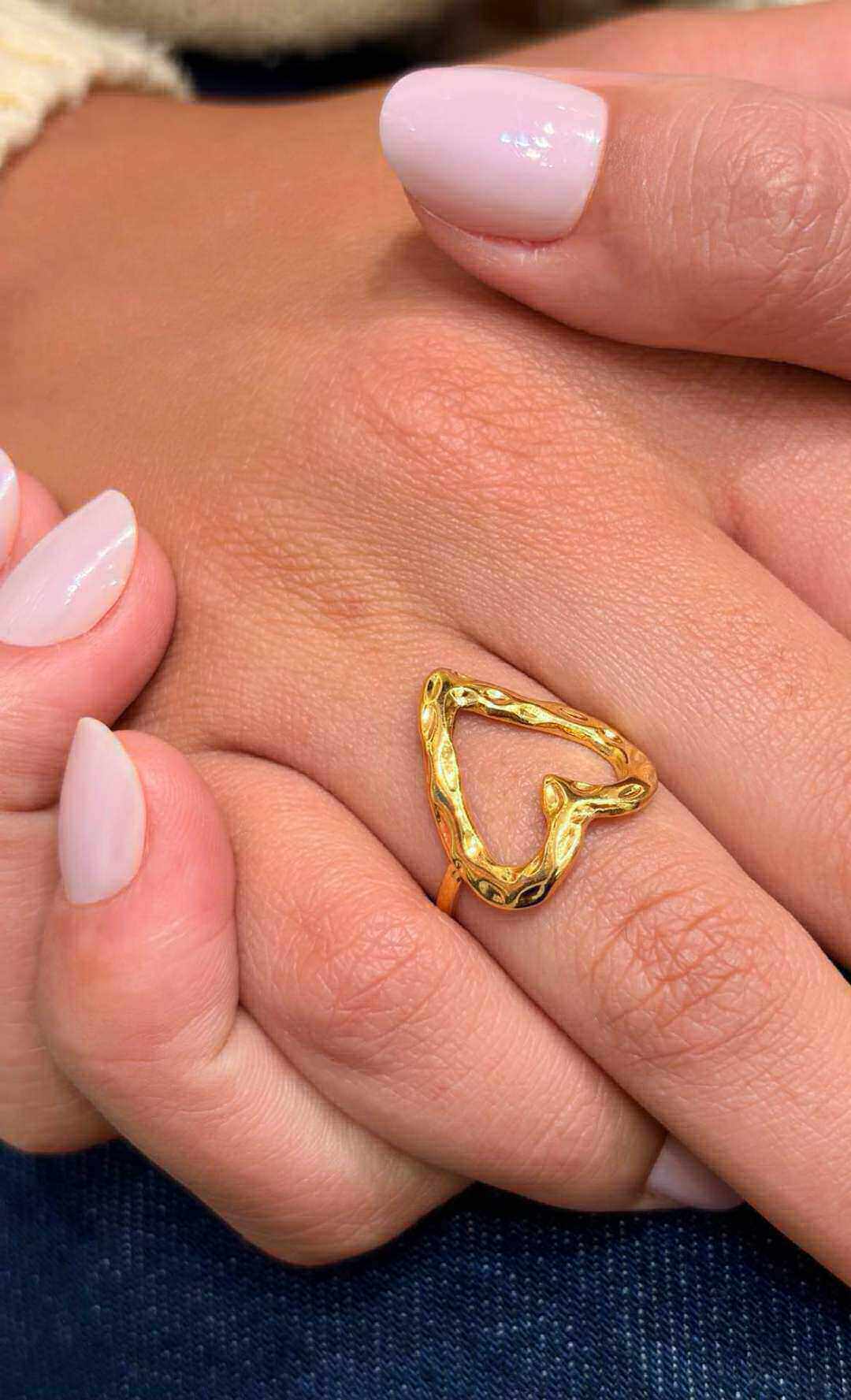 Grossiste MAISON OKAMI - Bague en Acier Inoxydable en Forme de Cœur