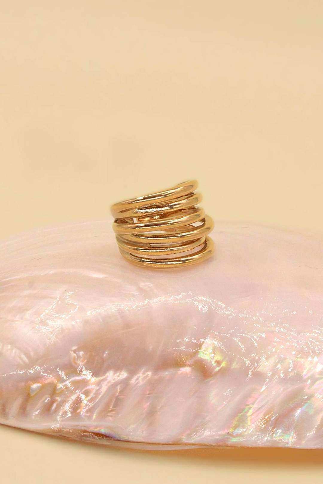 Grossista MAISON OKAMI - Anello a spirale in acciaio inossidabile