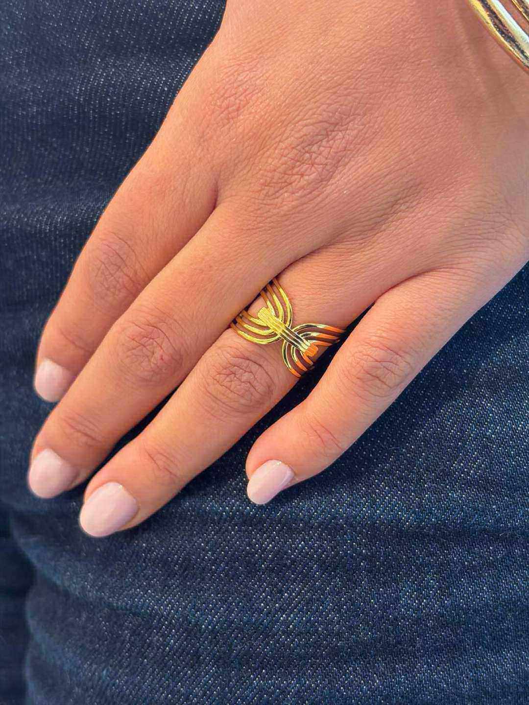 Wholesaler MAISON OKAMI - Stainless Steel Ring with Interwoven Patterns
