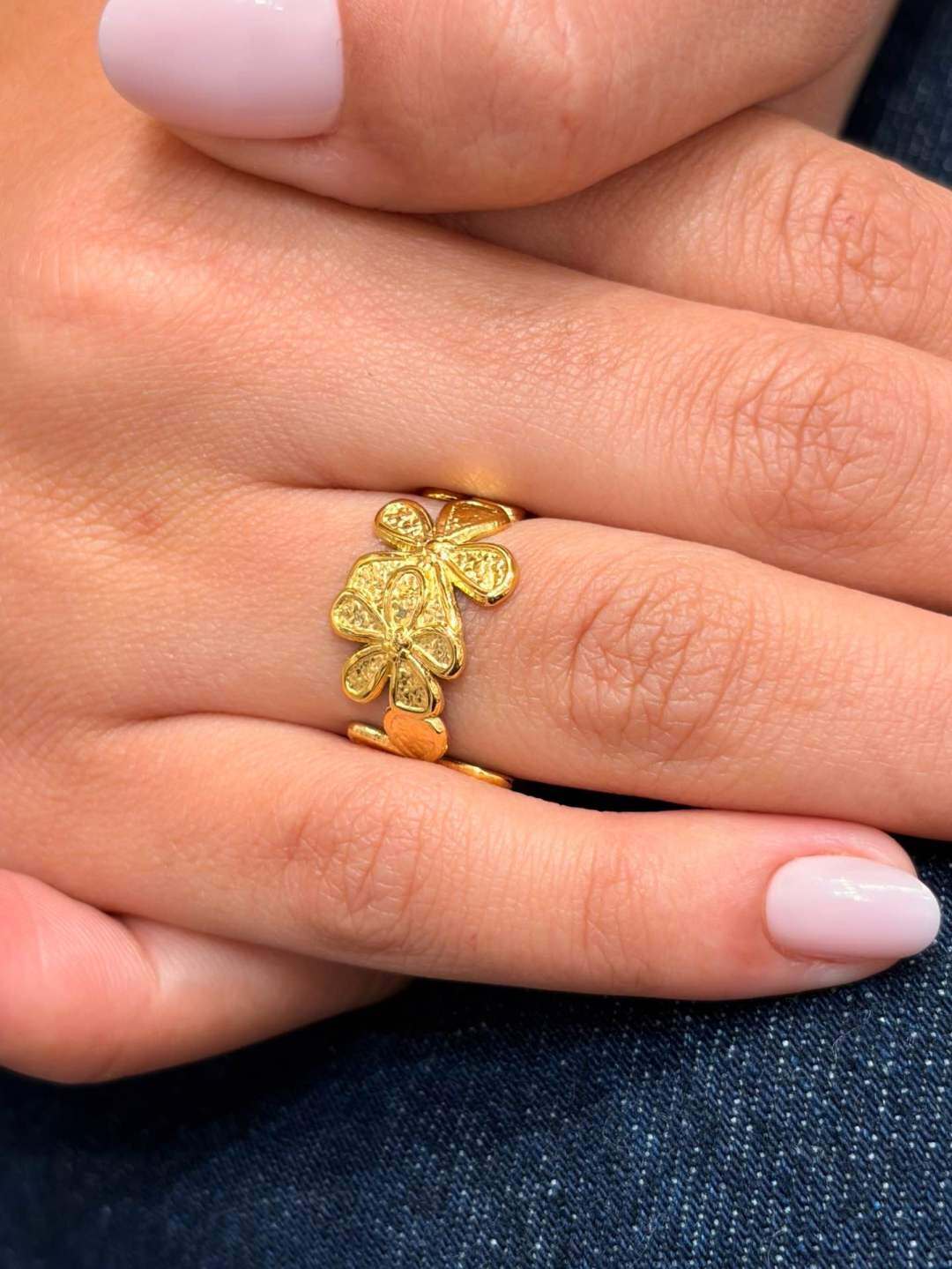 Grossiste MAISON OKAMI - Bague en Acier Inoxydable à Motif Feuille