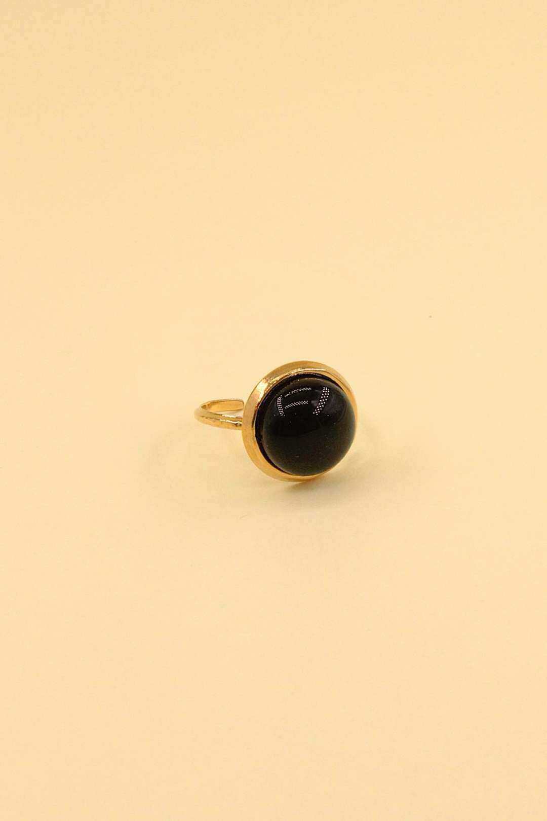 Wholesaler MAISON OKAMI - Natural stone ring with gold finish