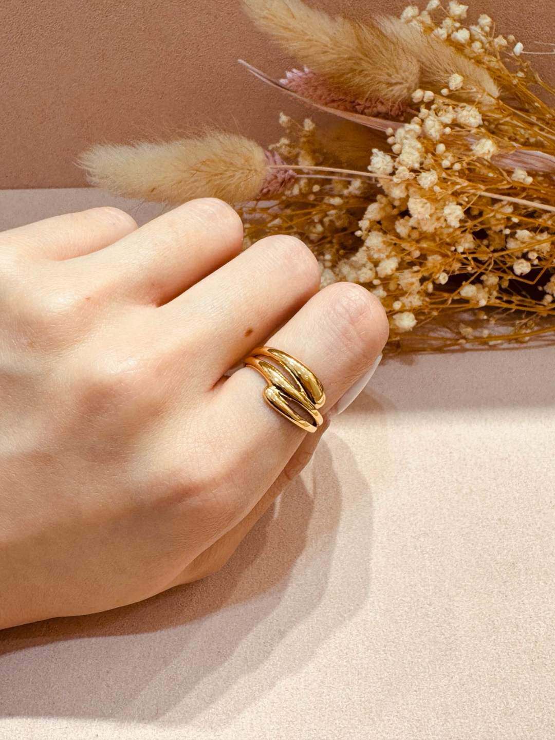Grossiste MAISON OKAMI - Bague en acier inoxydable à motifs entrelacés