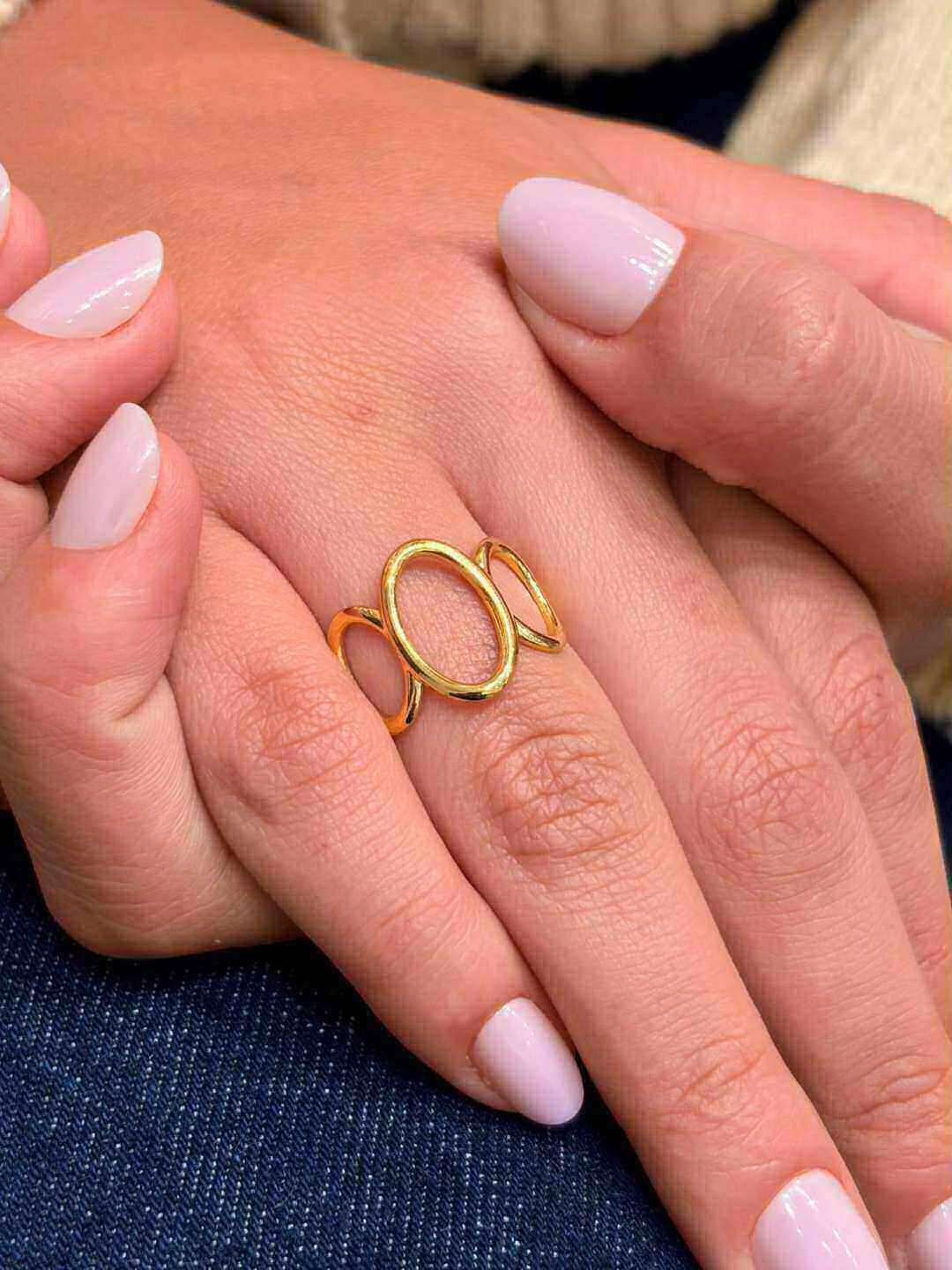 Wholesaler MAISON OKAMI - Sleek Stainless Steel Ring with Modern Element Patterns