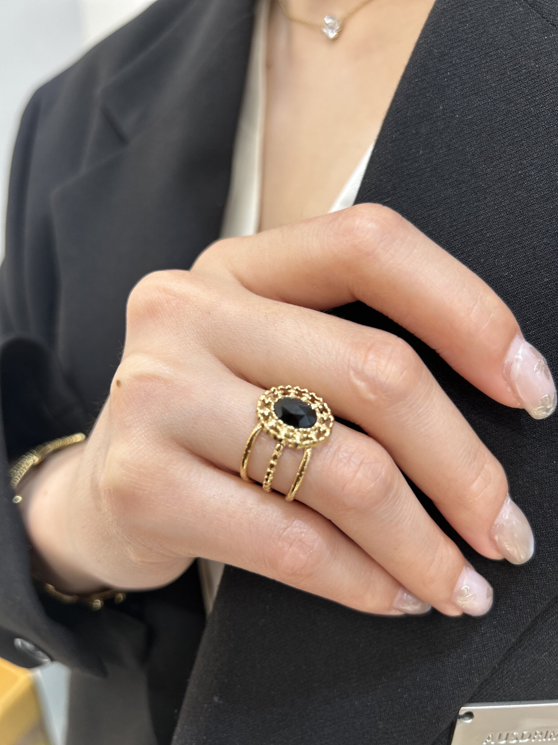 Grossiste MAISON OKAMI - Bague pierre naturelle et acier inoxydable – Élégance minérale