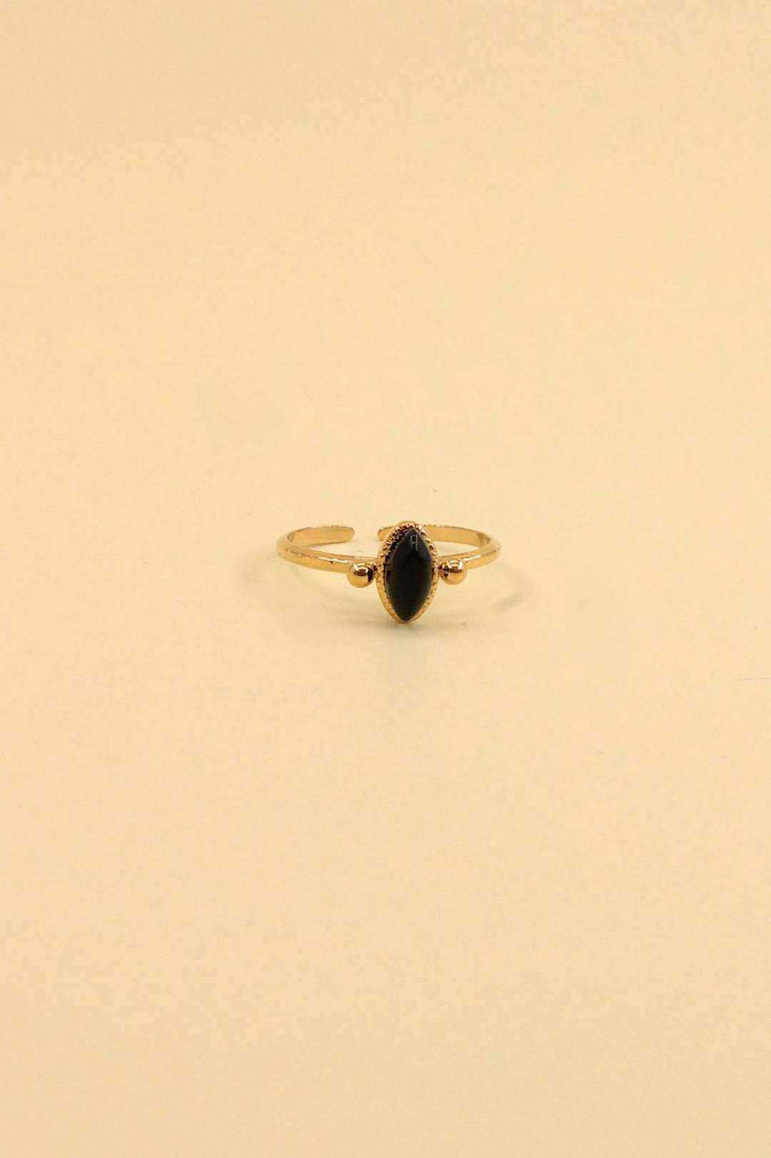 Grossiste MAISON OKAMI - Bague marquise pierre facettée