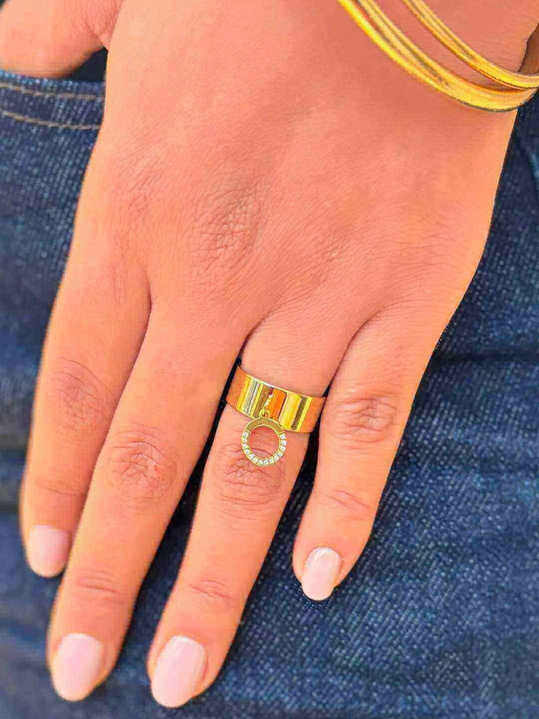 Wholesaler MAISON OKAMI - Stainless Steel Ring with Round Pattern and Open Clasp