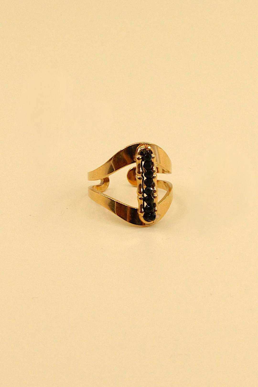 Wholesaler MAISON OKAMI - Stainless steel ring with natural stones