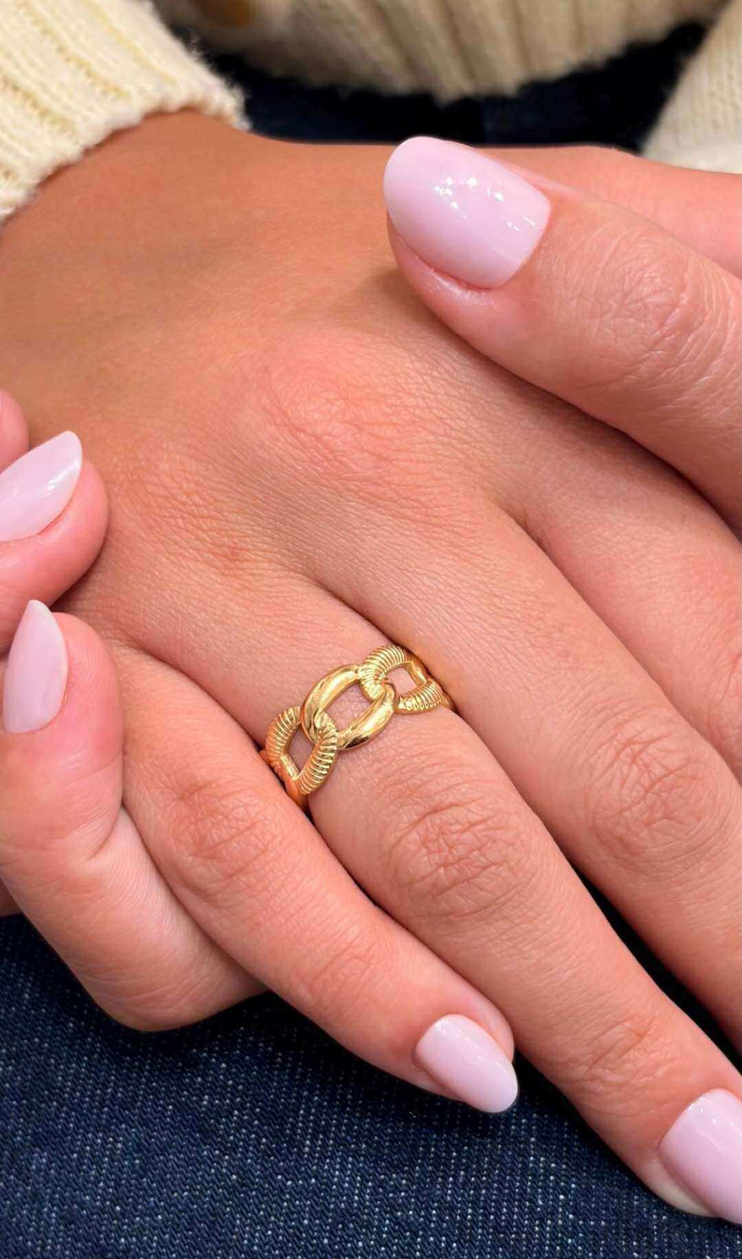 Grossiste MAISON OKAMI - Bague en Acier Inoxydable au Design Chaîne Élégant